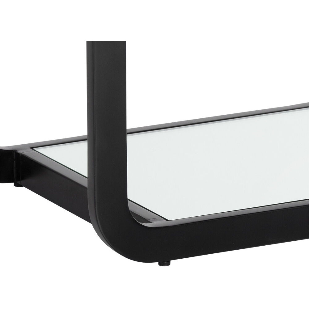 Ambretta 23.5 X 22.25 inch Black / Smoke Grey Side Table